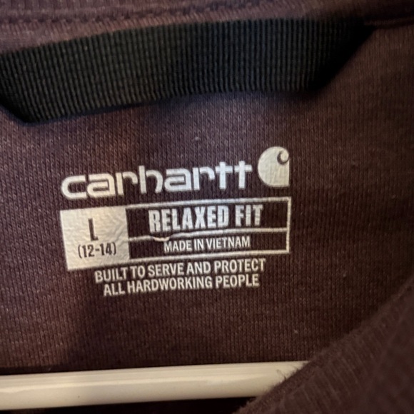 Carhartt woMen's burgundy three quarter Zip-Up Sweater large - Picture 2 of 5